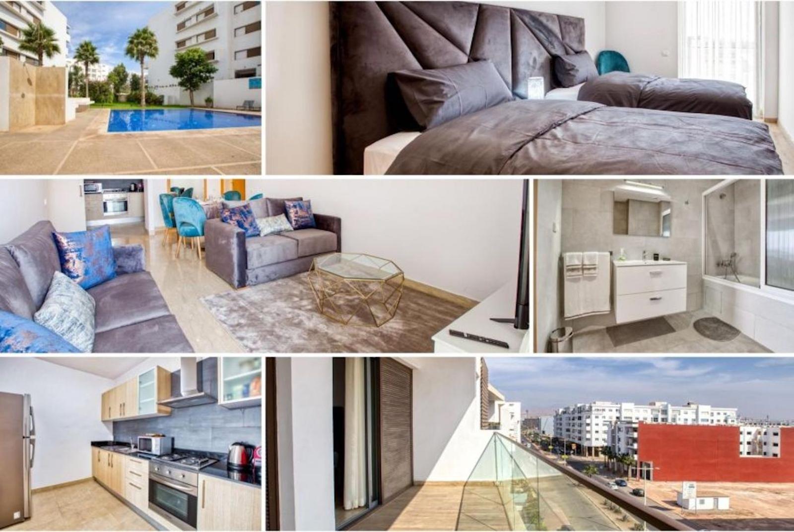 Luxury Apartment 100Sqm With Pool Near Beach Wifi Unlimited With Optical Fiber Agadir Luaran gambar